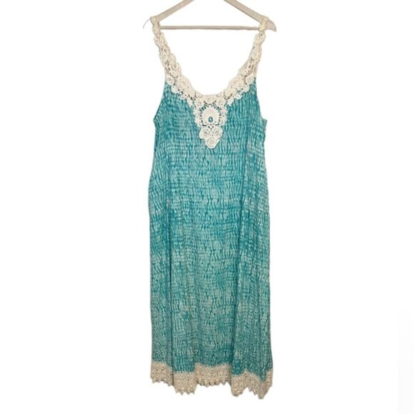 Soft Surroundings Crochet Trim Maxi Dress - Picture 1 of 9